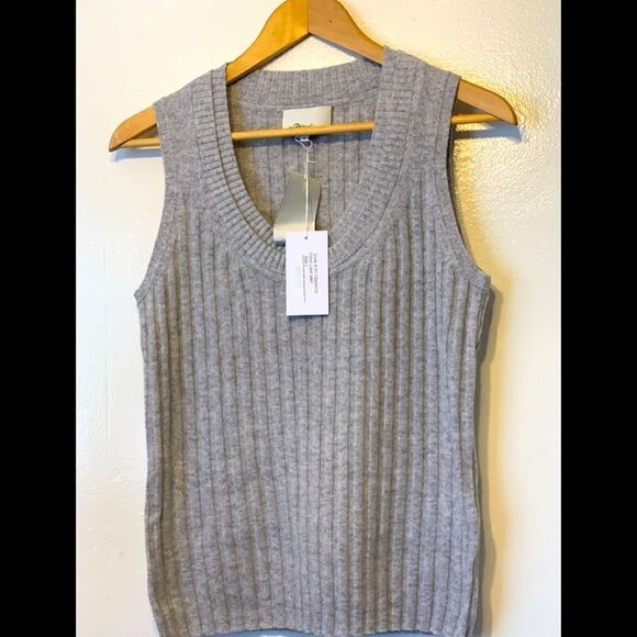 3.1 Phillip Lim 100%cashmere exclusive double scoop neck tank size S, M; NWT - Picture 4 of 8